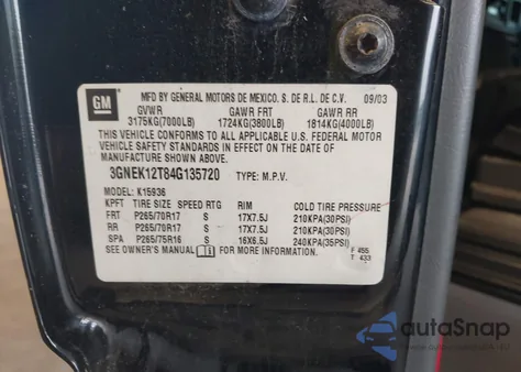 2004 Chevrolet Avalanche 1500 z USA, uszkodzony, nr VIN 3GNEK12T84G135720